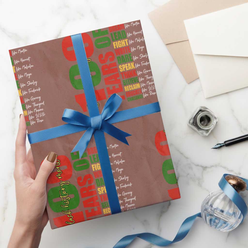 100 Years Of Black History Wrapping Paper Roll African American Historical Figures African American Teacher
