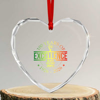 100 Years Of Excellence Black History Month 1926 2026 Heart Crystal Glass Ornament