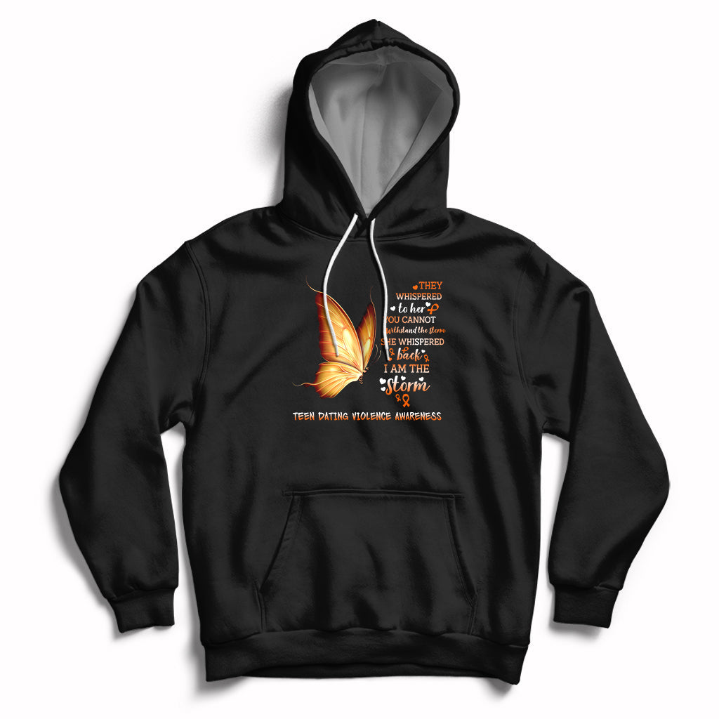 She Whispered Back I Am The Storm Teen Dating Violence Warrior Hoodie - Wonder Print Shop