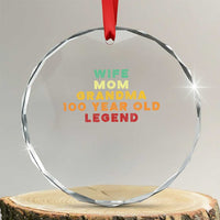 100th Birthday Gifts For Women Crystal Glass Ornament Wife Mom Grandma 100 Year Old Legend