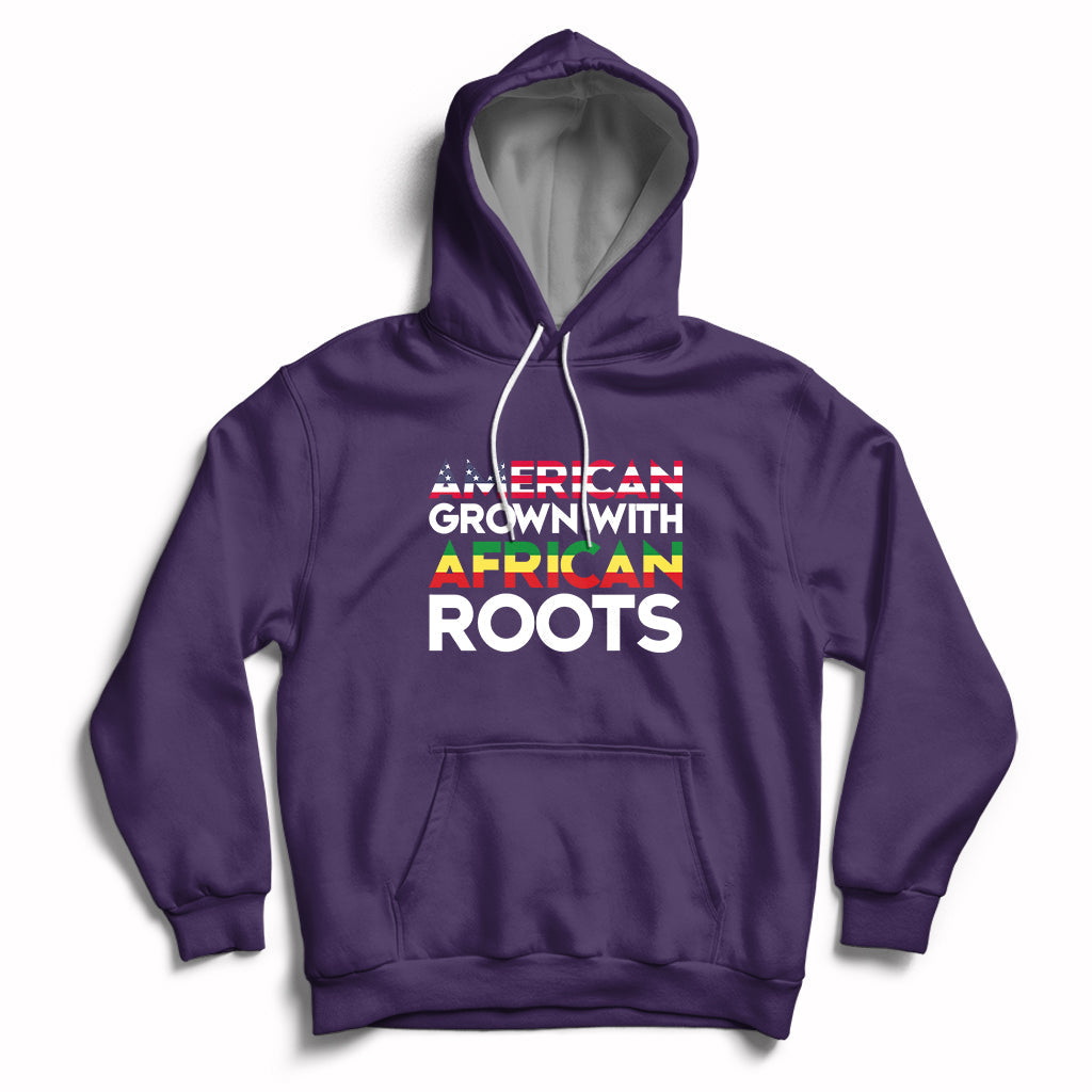 American Grown With African Roots African American Flag Hoodie - Wonder Print Shop
