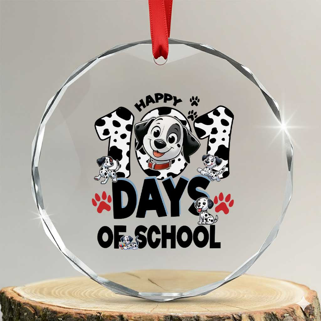 101 Days Of School Dalmatian Dogs Crystal Glass Ornament Happy 101th Day TS02