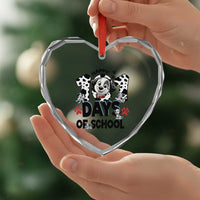 101 Days Of School Dalmatian Dogs Heart Crystal Glass Ornament Happy 101th Day - Wonder Print Shop