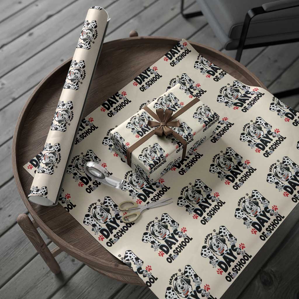 101 Days Of School Dalmatian Dogs Wrapping Paper Roll Happy 101th Day - Wonder Print Shop