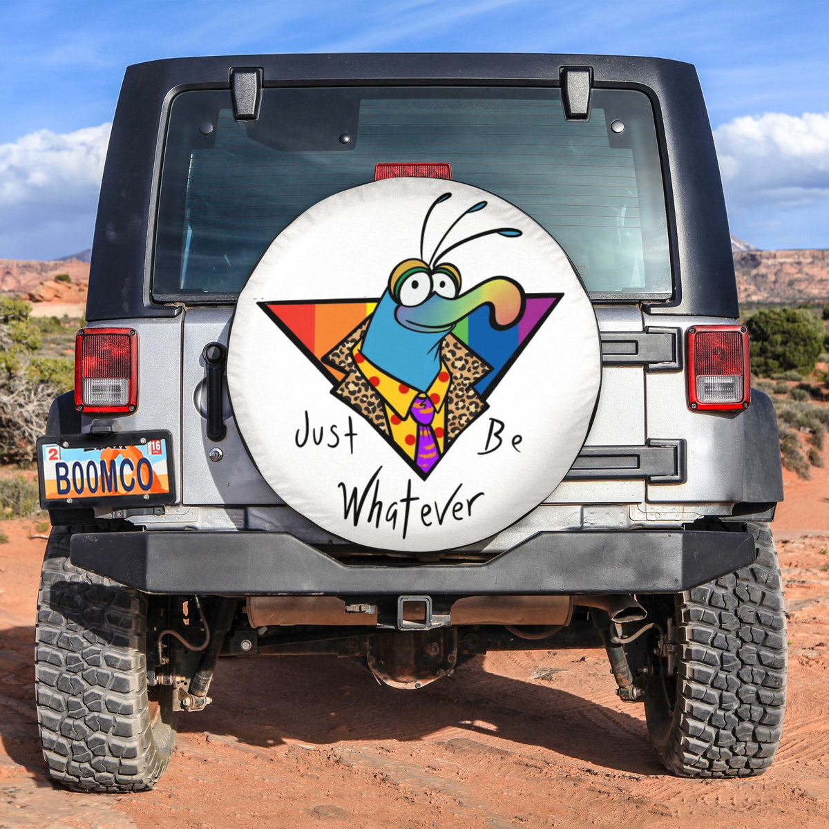 LGBT Tire Covers - Rainbow Pride Whatever Puppet Weirdo Spare Tire Cover NO.38 LT8 - Wonder Print Shop