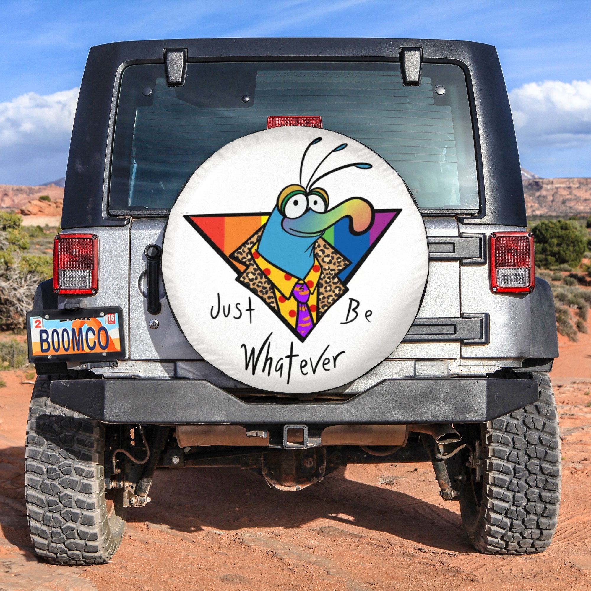LGBT Tire Covers - Rainbow Pride Whatever Puppet Weirdo Spare Tire Cover NO.38 LT8 - Wonder Print Shop