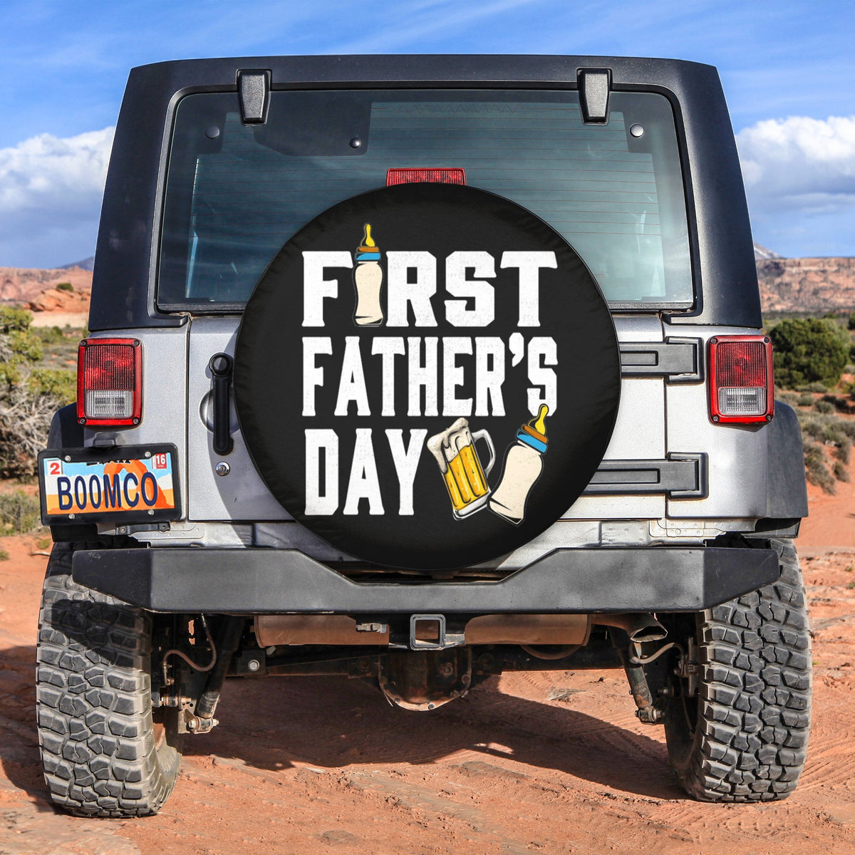 Father's Day Tire Covers - First Father's Day Spare Tire Cover NO.104 LT8 - Wonder Print Shop