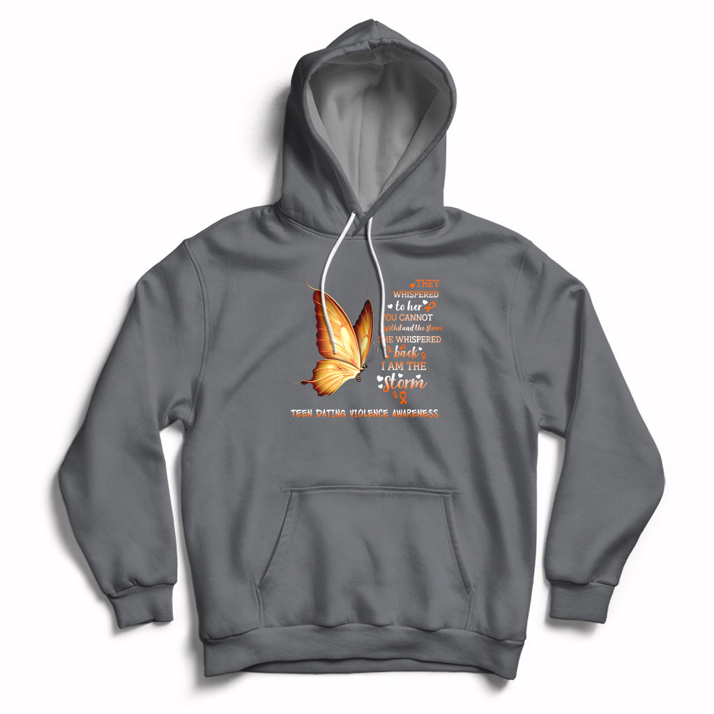 She Whispered Back I Am The Storm Teen Dating Violence Warrior Hoodie - Wonder Print Shop