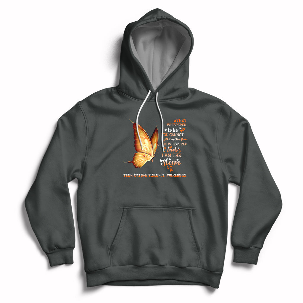 She Whispered Back I Am The Storm Teen Dating Violence Warrior Hoodie - Wonder Print Shop