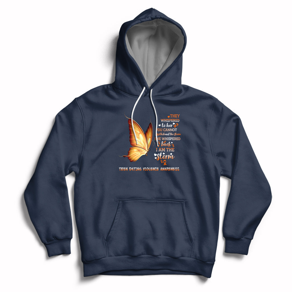 She Whispered Back I Am The Storm Teen Dating Violence Warrior Hoodie - Wonder Print Shop