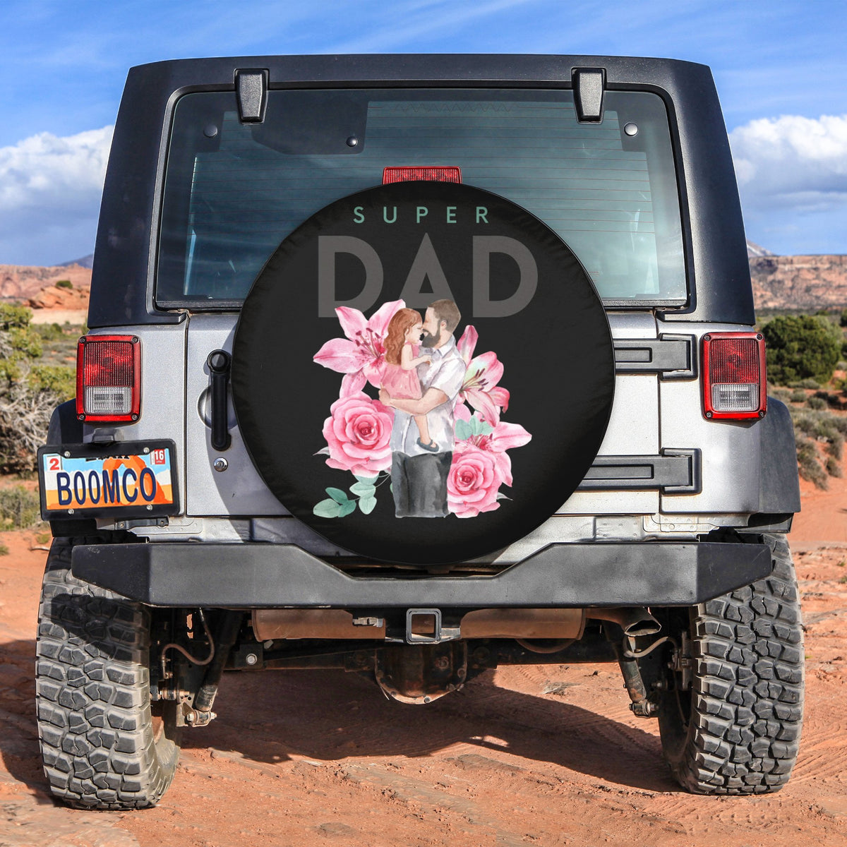 Father's Day Tire Covers - Dad And Daughter Super Dad Spare Tire Cover NO.108 LT8 - Wonder Print Shop