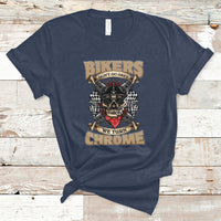 Bikers Don't Go Grey We Turn Chrome Funny Biker Motorcycle Old Man Biker T-Shirt - Wonder Print Shop