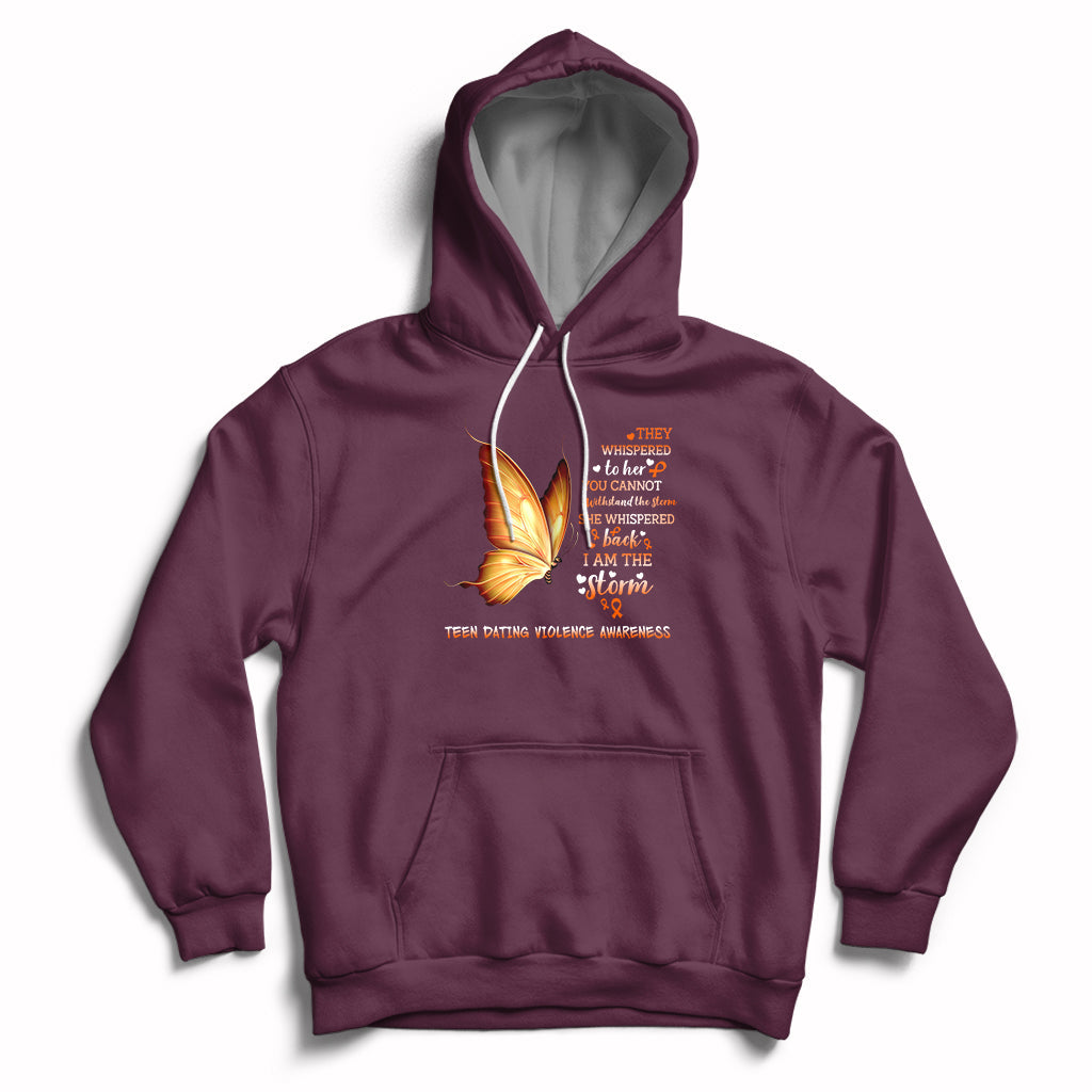 She Whispered Back I Am The Storm Teen Dating Violence Warrior Hoodie - Wonder Print Shop