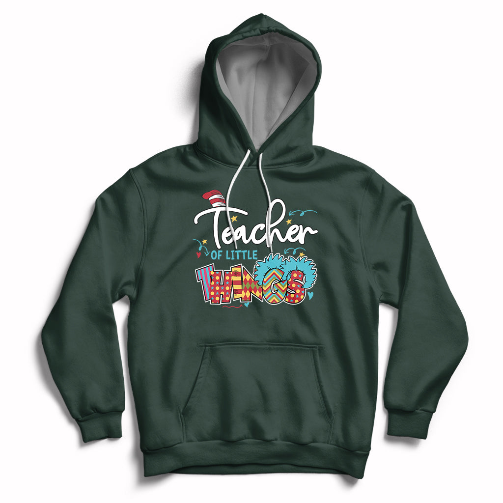 Teacher Of Little Things Teacher Day Reading Day Book Lovers Hoodie - Wonder Print Shop