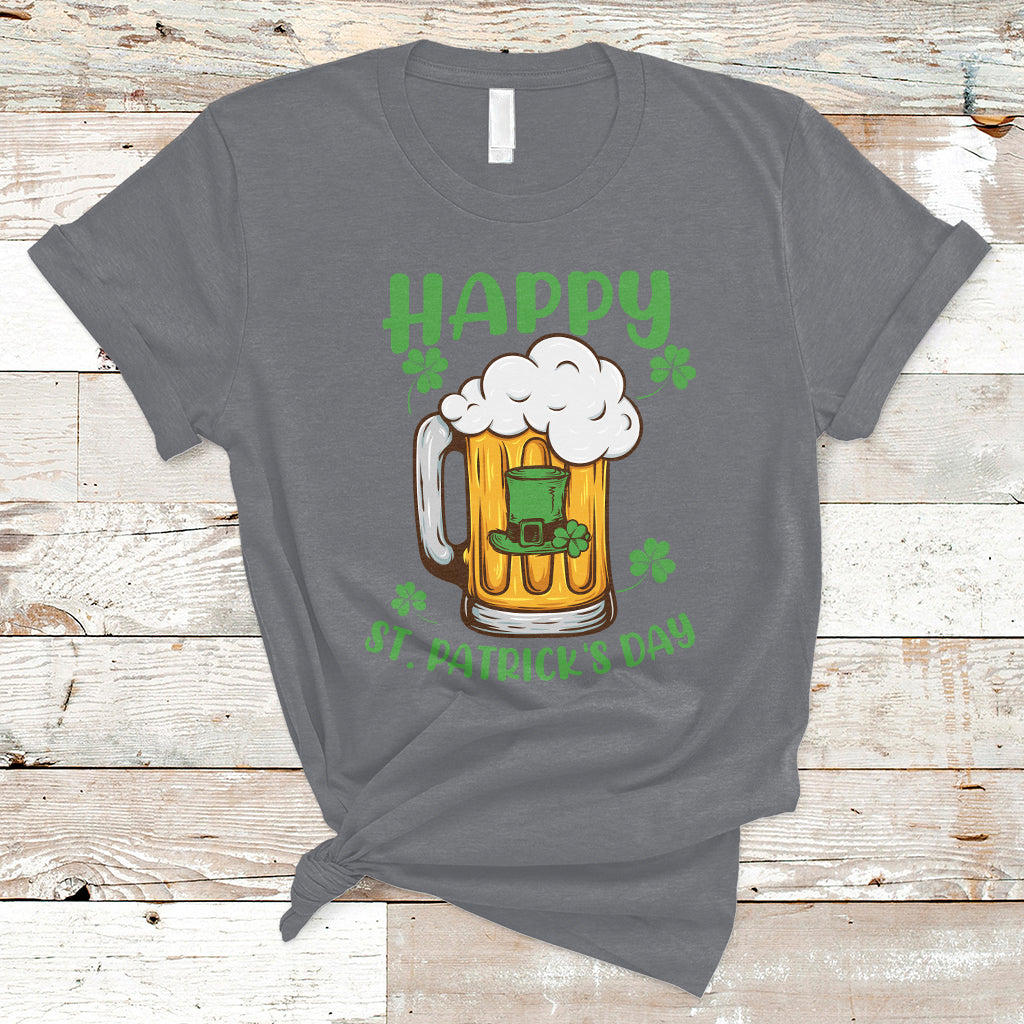 Happy St Patrick's Day Paddy's Patty's Day Drinking Beer Mug Shamrock T-Shirt - Wonder Print Shop