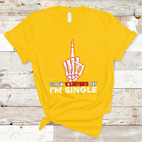Screw Valentine Ew Anti Valentine's Day Middle Finger T-Shirt - Wonder Print Shop