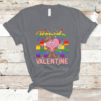 Howdy Valentine Funny Valentine's Day Cowboy Heart Groovy T-Shirt - Wonder Print Shop