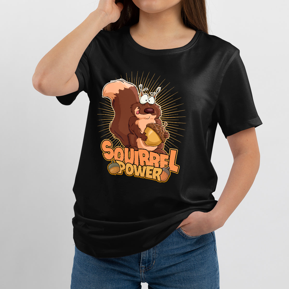 Cute Squirrel Power Animal Lover Squirrel Saying, Funny Souirrel T Shirt - Wonder Print Shop