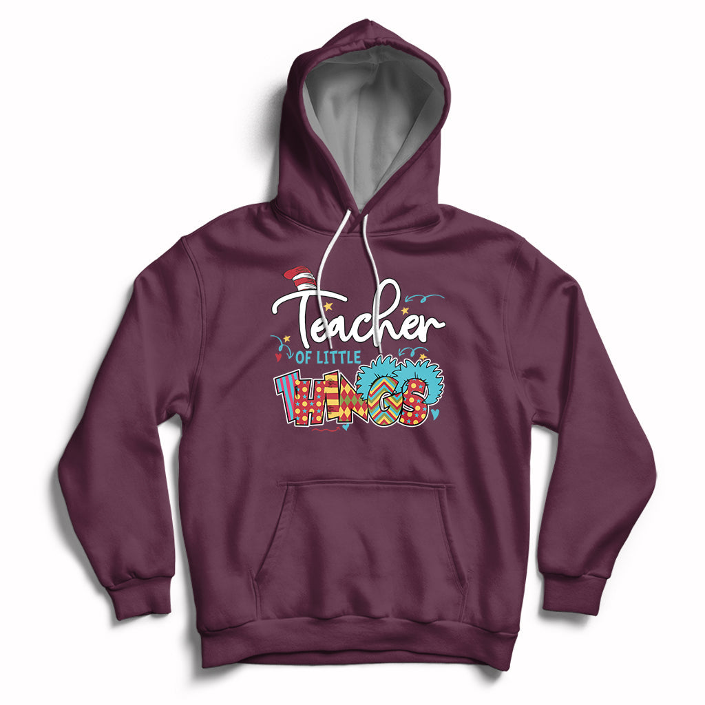 Teacher Of Little Things Teacher Day Reading Day Book Lovers Hoodie - Wonder Print Shop