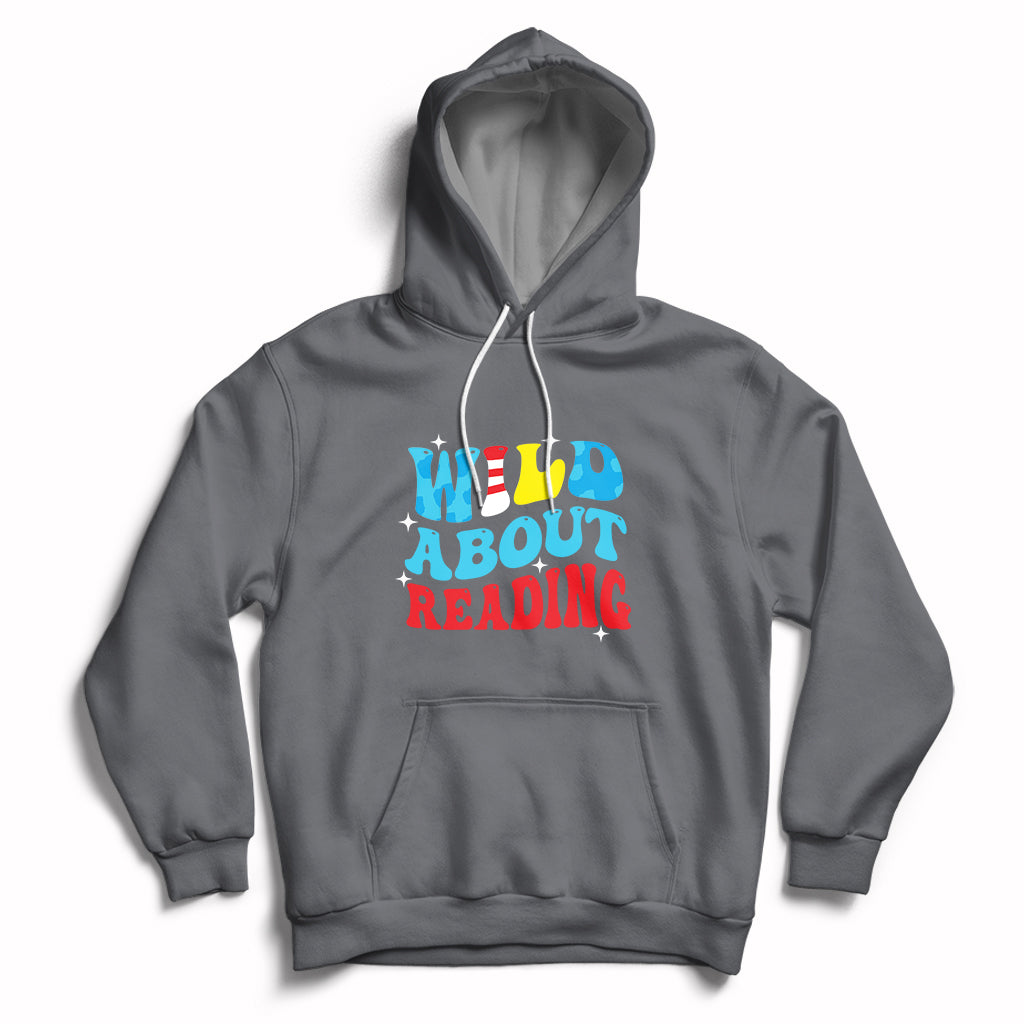 Wild About Reading Teacher Of Little Things Red White Stripe Reading Hoodie - Wonder Print Shop