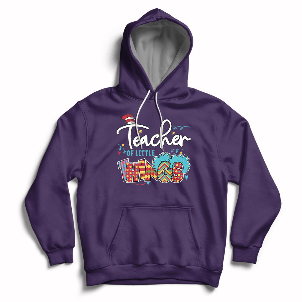 Teacher Of Little Things Teacher Day Reading Day Book Lovers Hoodie - Wonder Print Shop