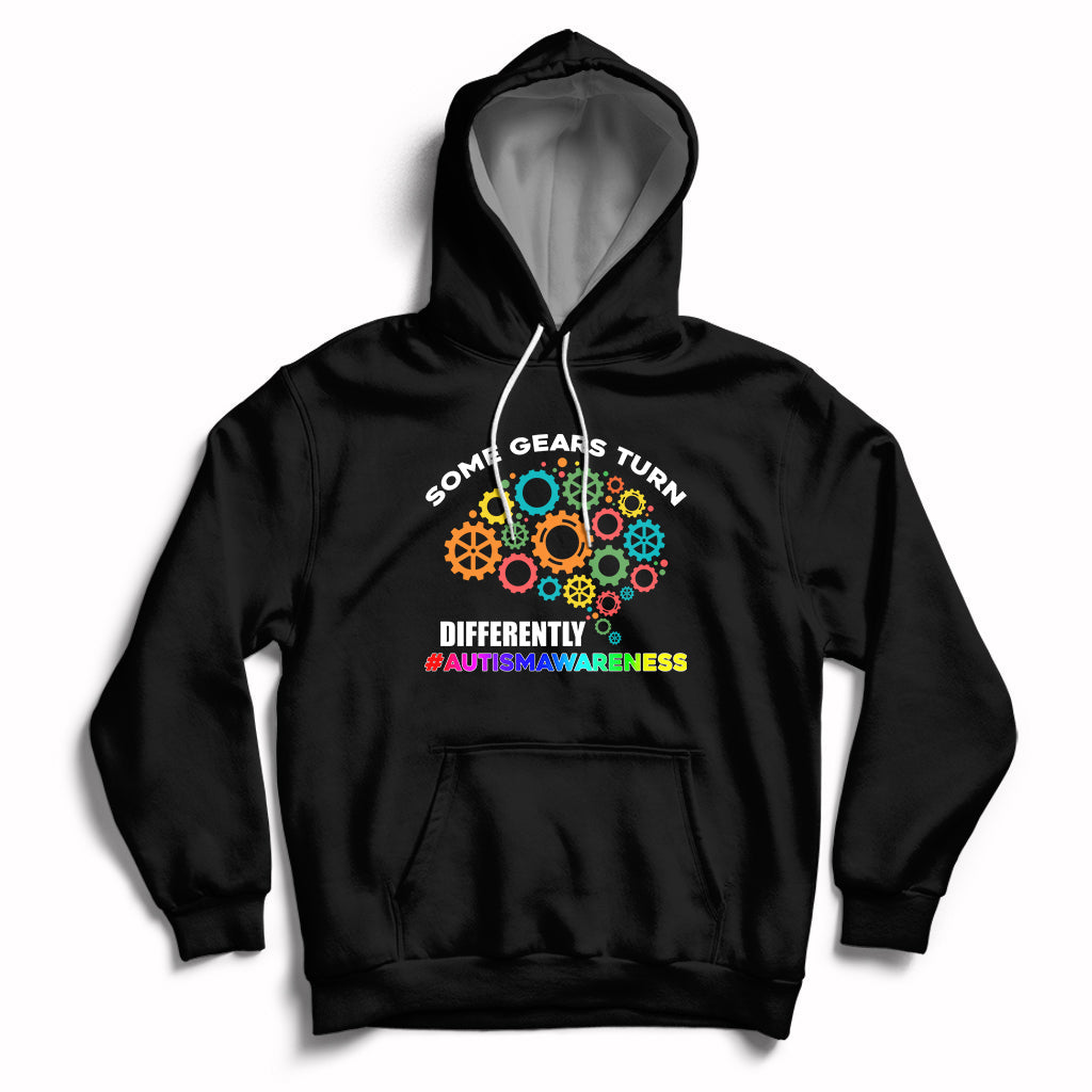 Some Gears Turn Differently Autism Awareness Acceptance Hoodie - Wonder Print Shop