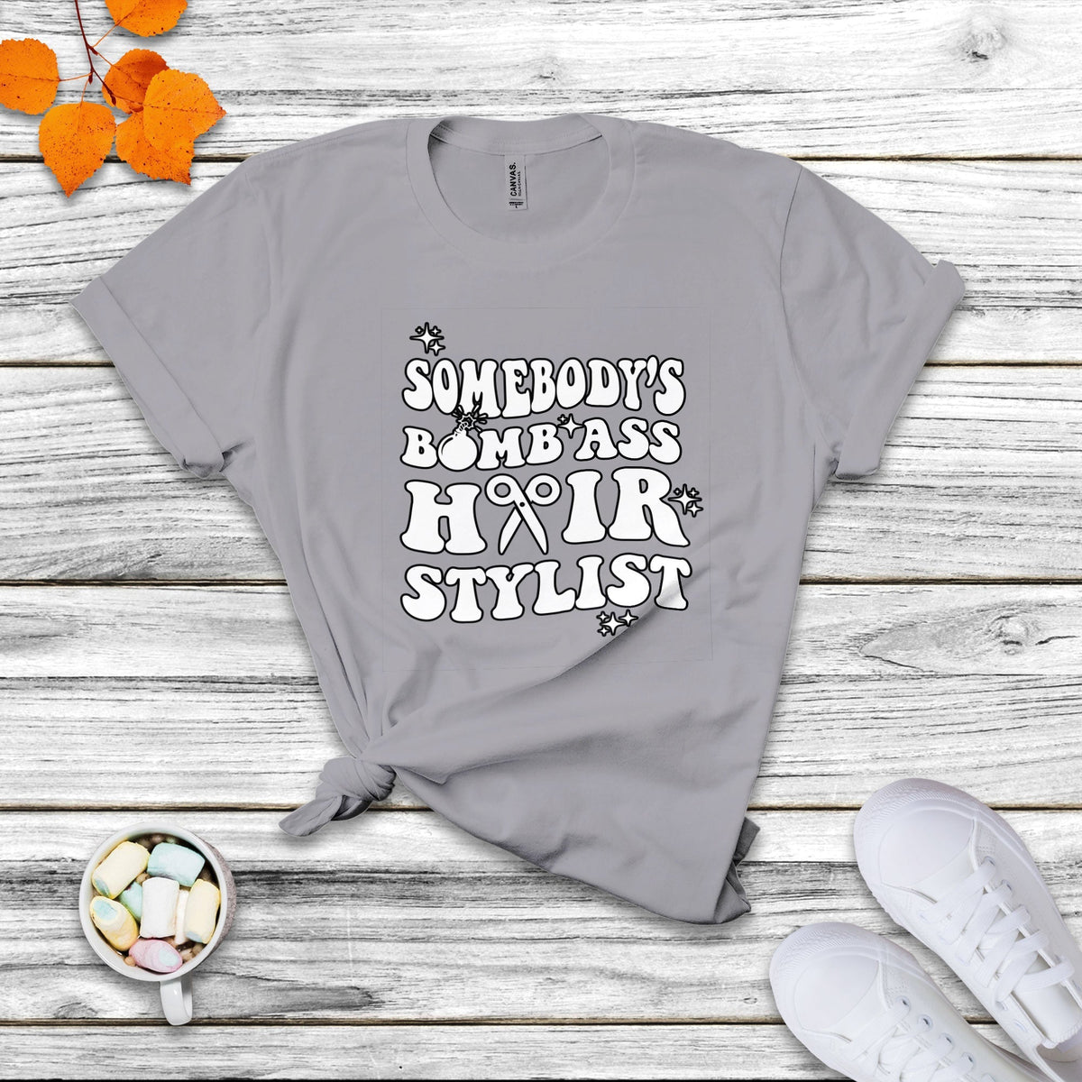 Somebody's Bomb Ass Hairstylist Groovy Funny Fine Ass Career T Shirt - Wonder Print Shop
