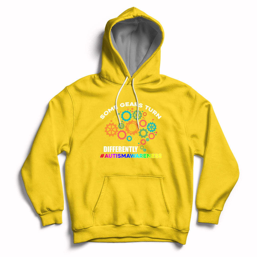 Some Gears Turn Differently Autism Awareness Acceptance Hoodie - Wonder Print Shop
