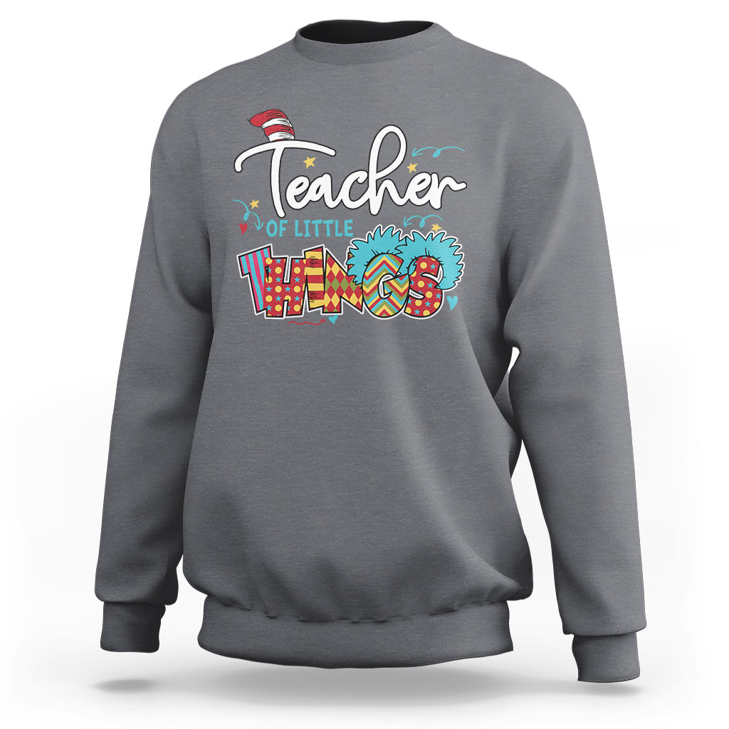 Teacher Of Little Things Teacher Day Reading Day Book Lovers Sweatshirt - Wonder Print Shop