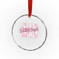 10th Birthday Crystal Glass Ornament Double Digits Pink Coquette Bow 10 Year Old Aesthetic
