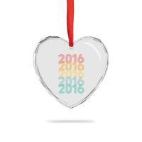 10th Birthday Heart Crystal Glass Ornament Vintage 2016 Retro 10 Years Old Birthday