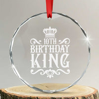 10th Birthday King Crystal Glass Ornament Perfect 10 Years Old Crown Gift