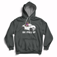 Funny Ok I Pull Up Meme Cool Capybara Driving Car Hoodie - Wonder Print Shop