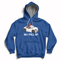 Funny Ok I Pull Up Meme Cool Capybara Driving Car Hoodie - Wonder Print Shop
