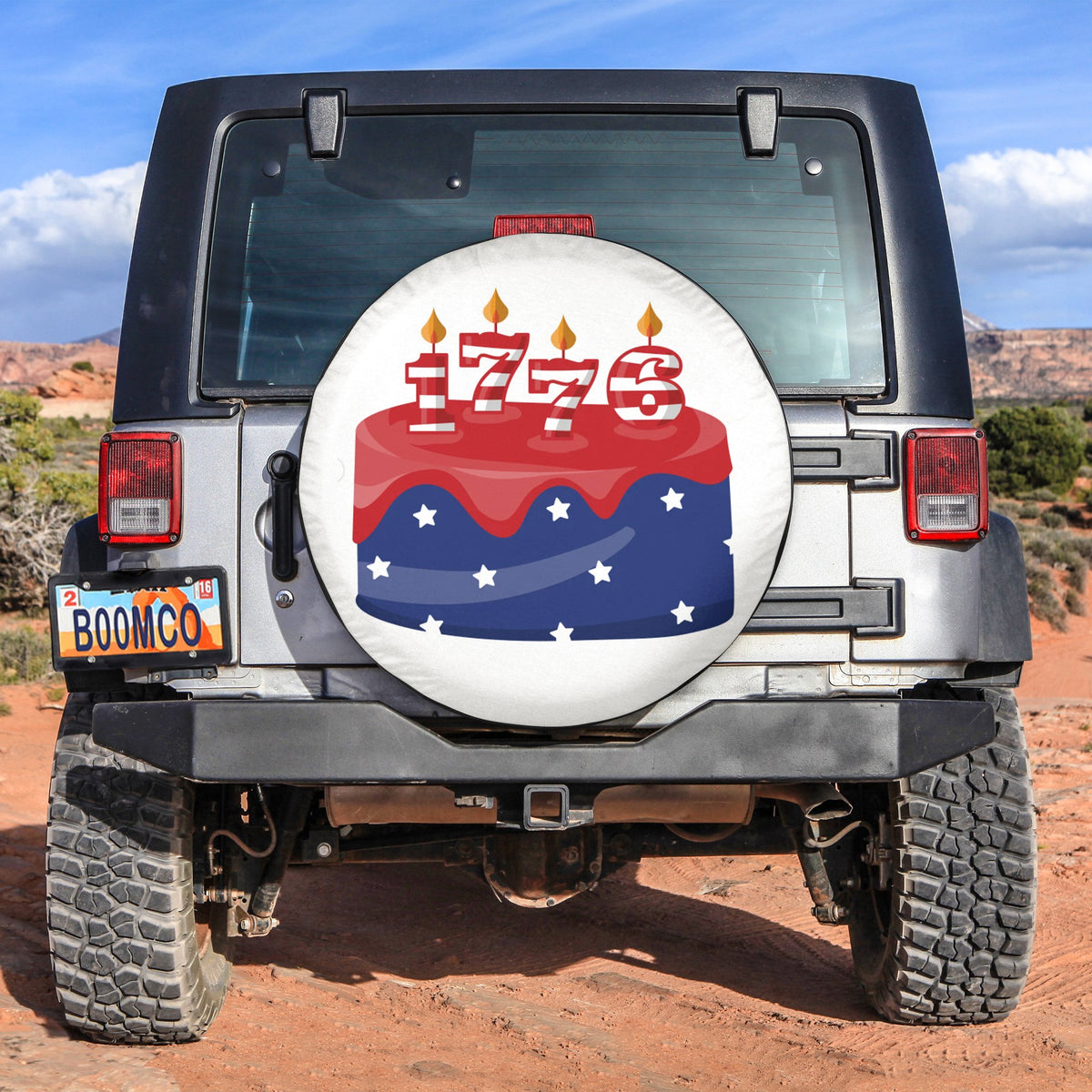 4th Of July Tire Covers - US Independence Day Happy Birthday America Cake Spare Tire Cover NO.11 LT8 - Wonder Print Shop