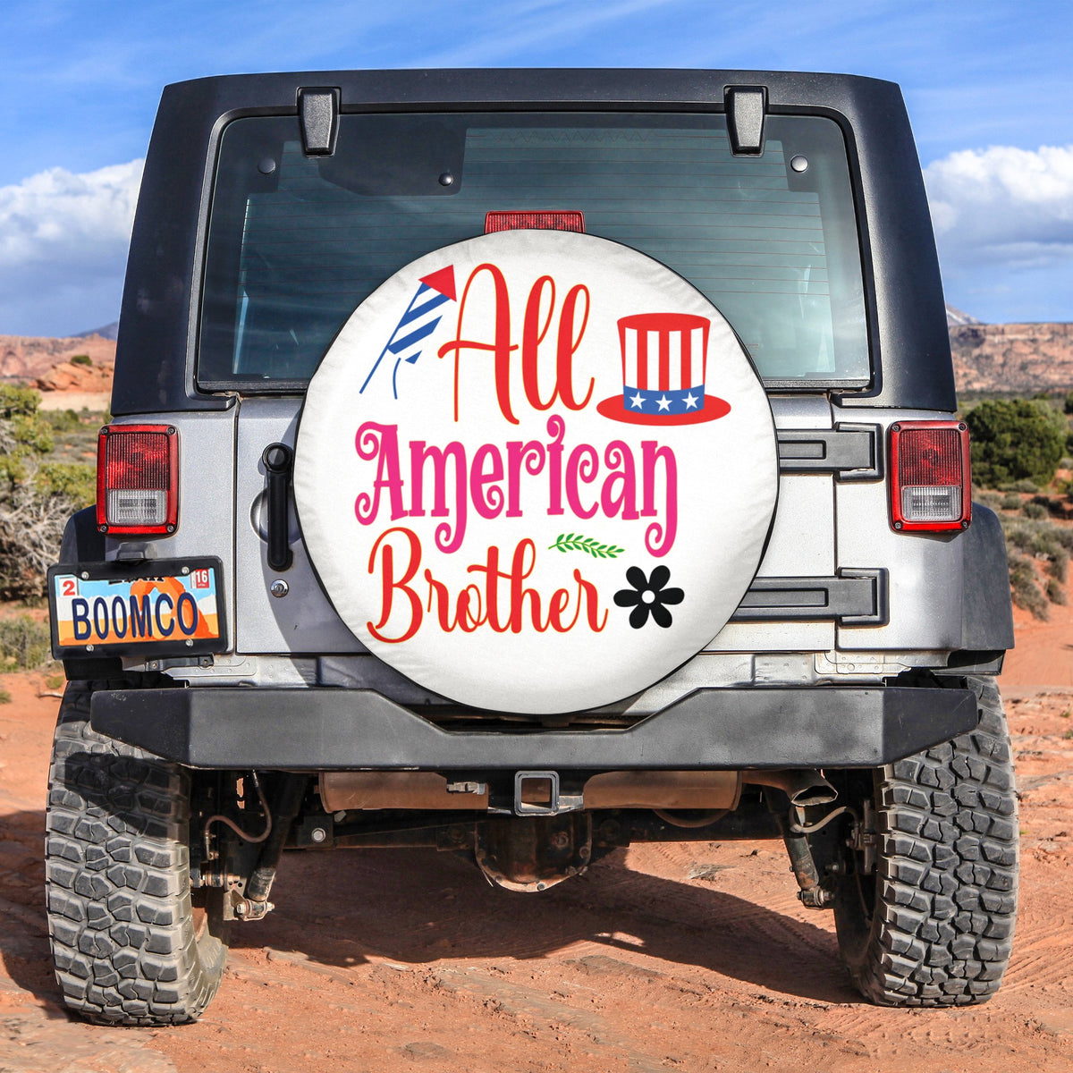 4th Of July Tire Covers - US Independence Day All American Brother Spare Tire Cover NO.63 LT8 - Wonder Print Shop