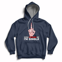 Screw Valentine Ew Anti Valentine's Day Middle Finger Hoodie - Wonder Print Shop