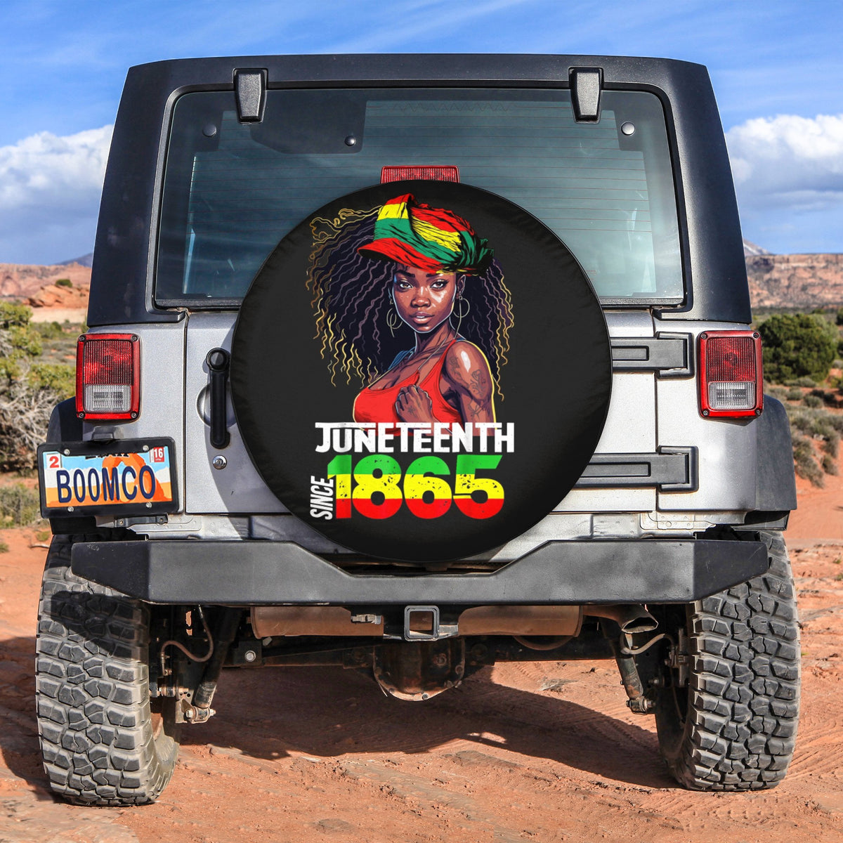 African Tire Covers - Juneteenth Spare Tire Cover Sporty Black Girl Juneteenth Since 1865 NO.112 LT8 - Wonder Print Shop