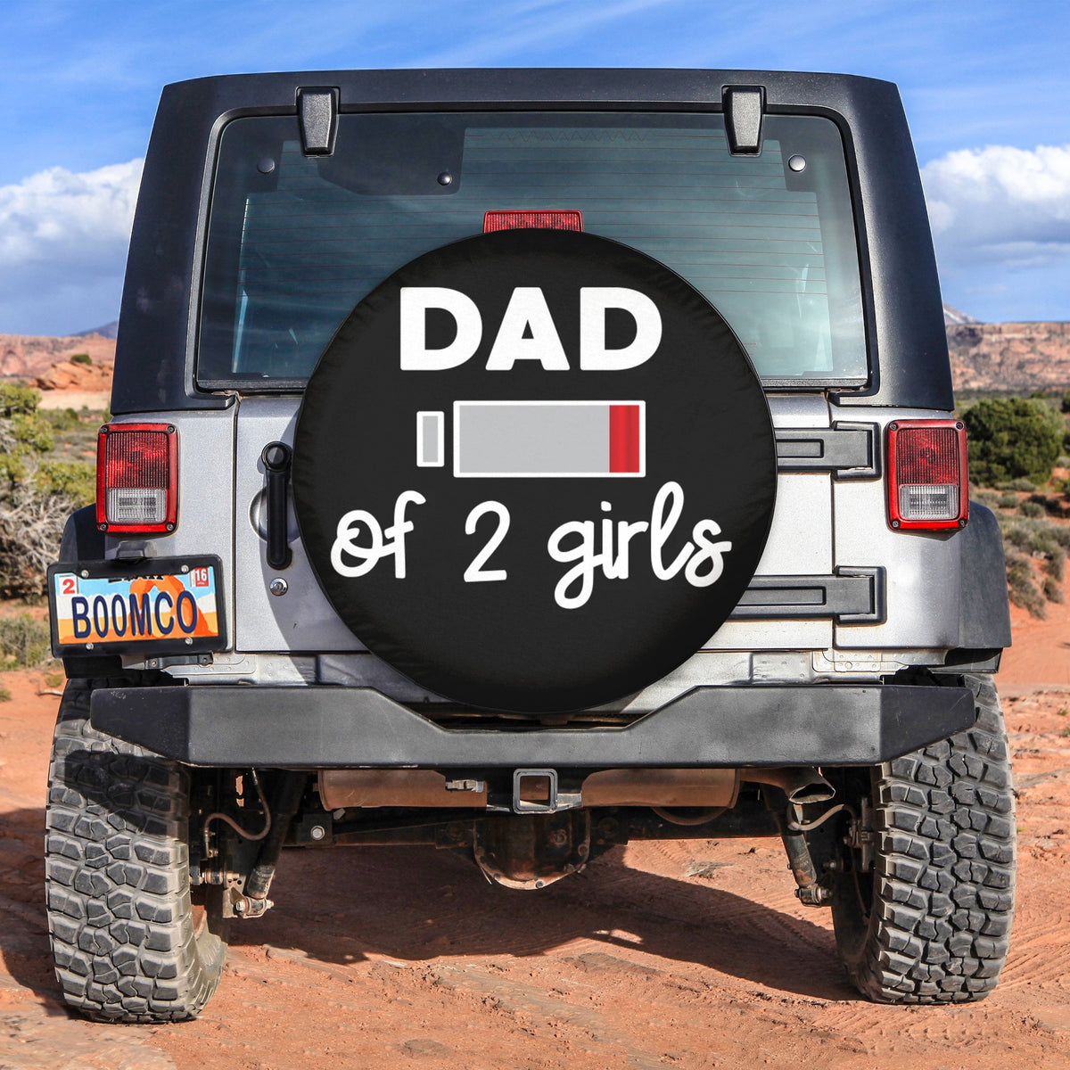 Father's Day Tire Covers - Dad Of 2 Girls Spare Tire Cover NO.116 LT8 - Wonder Print Shop