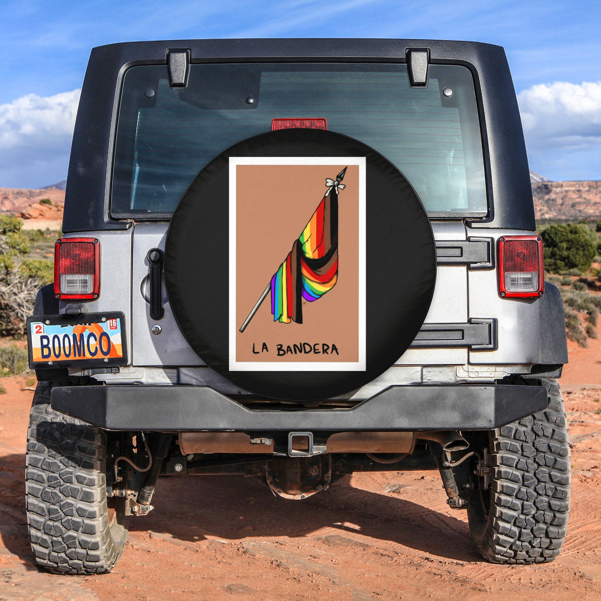 LGBT Tire Covers - Loteria Bandera Pride Spare Tire Cover NO.52 LT8 - Wonder Print Shop