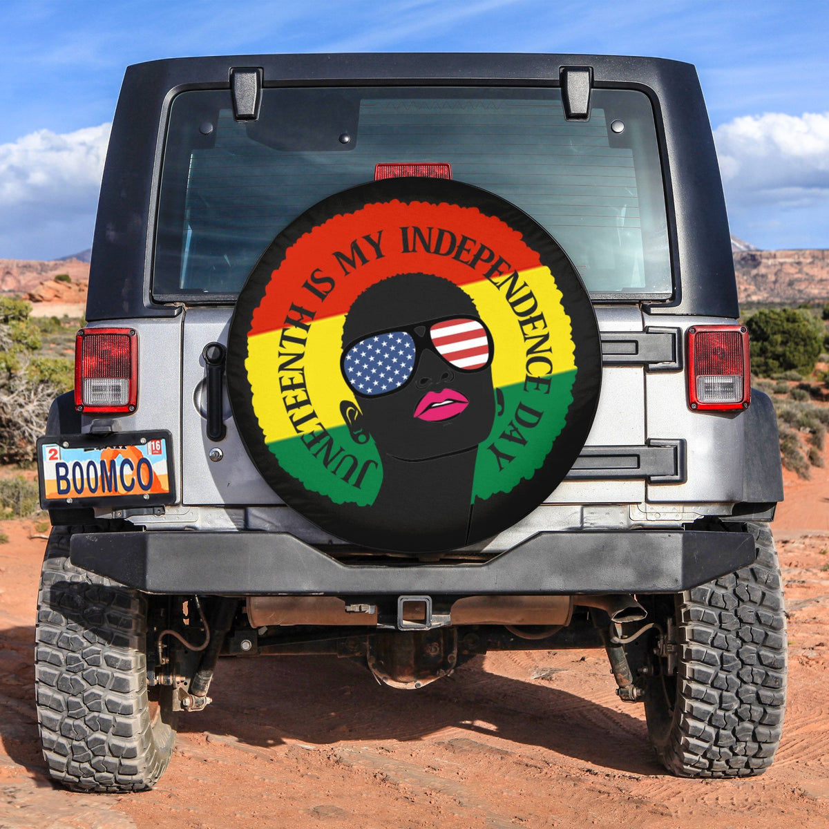 African Tire Covers - Juneteenth Spare Tire Cover Juneteenth Is My Independence Day U.S Afro Girl NO.119 LT8 - Wonder Print Shop