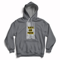 BHM Black And Proud African American Pride Us Flag Hoodie - Wonder Print Shop