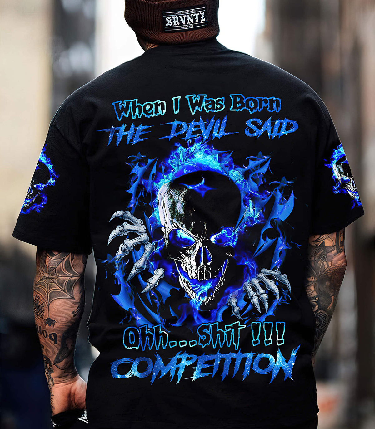 When I Was Born Torn Skull T Shirt - Wonder Print Shop