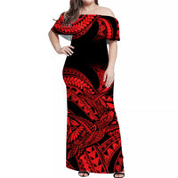 polynesian-pride-off-shoulder-long-dress-hawaiian-tribal-mix-turtle-red-version