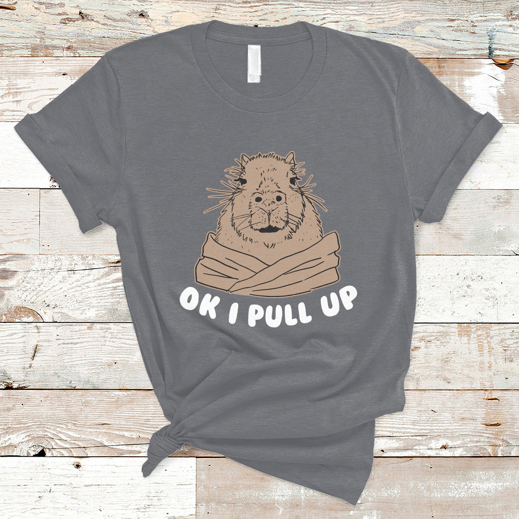 Vintage Funny Ok I Pull Up Meme Capybara Meme T Shirt - Wonder Print Shop
