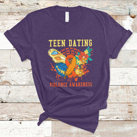 Spread Teen Dating Violence Awareness Orange Butterfly T-Shirt - Wonder Print Shop