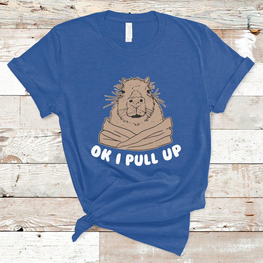 Vintage Funny Ok I Pull Up Meme Capybara Meme T Shirt - Wonder Print Shop