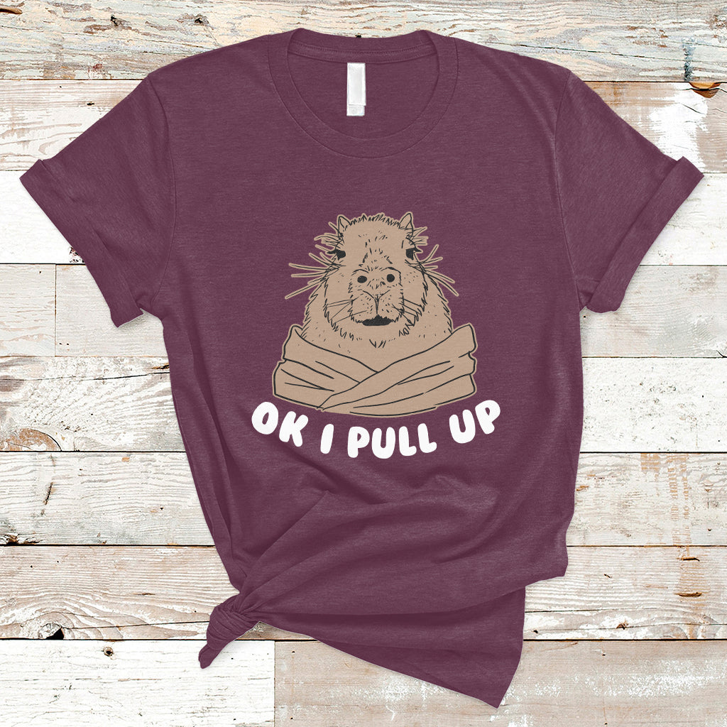 Vintage Funny Ok I Pull Up Meme Capybara Meme T Shirt - Wonder Print Shop