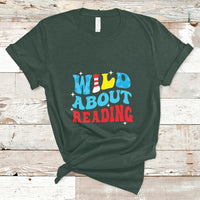 Wild About Reading Teacher Of Little Things Red White Stripe Reading T Shirt - Wonder Print Shop