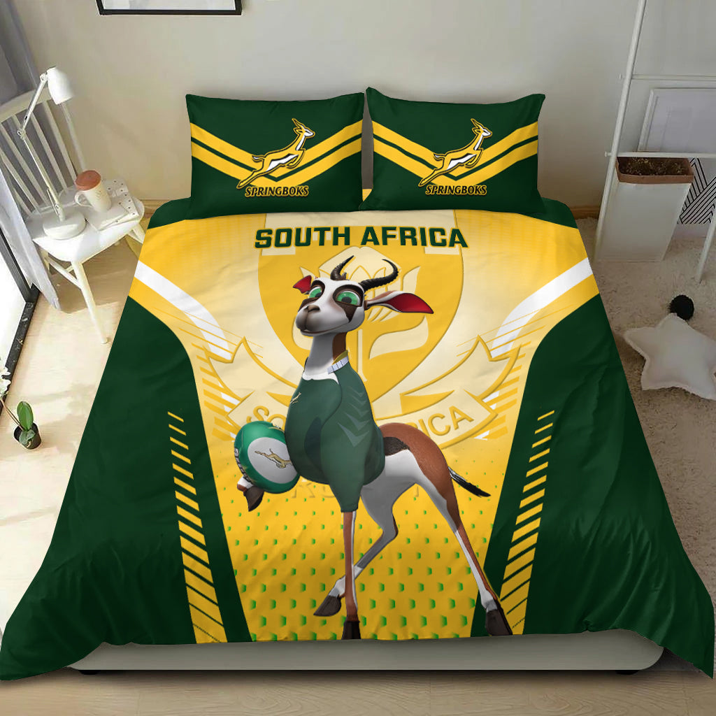 South Africa Rugby Bedding Set 2023 World Cup Springboks Mascot - Wonder Print Shop